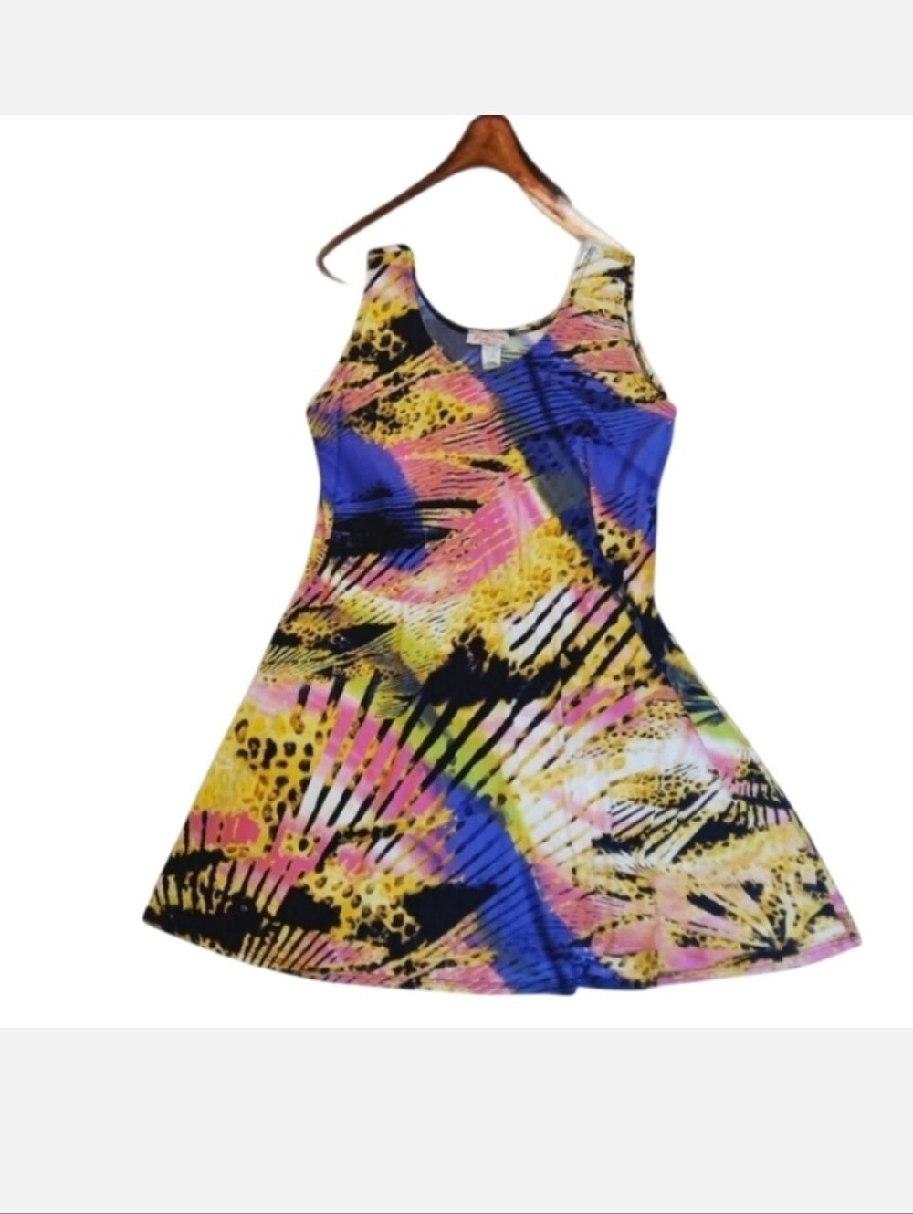 Prerty Woman Colorfull Dress with Stretch Large